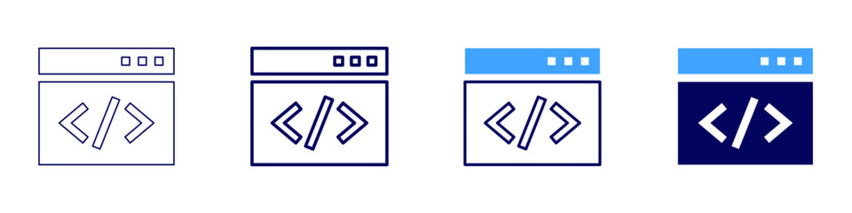 Innovation development icon in 4 different styles. Thin Line, Line, Bold Line, Duotone. Duotone style. Editable stroke