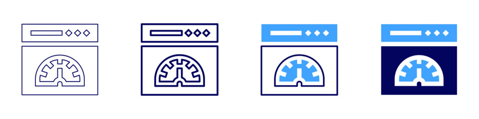 Product development cycle icon in 4 different styles. Thin Line, Line, Bold Line, Duotone. Duotone style. Editable stroke