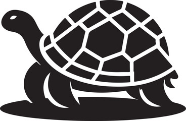 Obraz premium A tortoise icon silhouette vector with white background