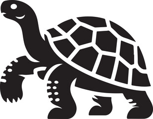 A tortoise icon silhouette vector with white background
