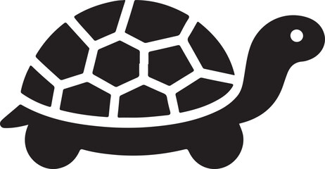 Fototapeta premium A tortoise icon silhouette vector with white background