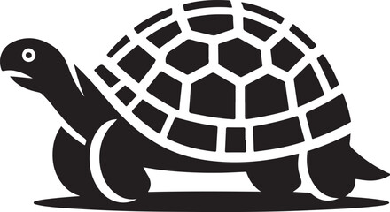 A tortoise icon silhouette vector with white background