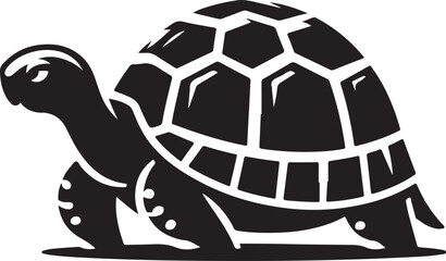 A tortoise icon silhouette vector with white background