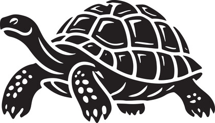 A tortoise icon silhouette vector with white background