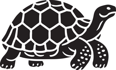 A tortoise icon silhouette vector with white background