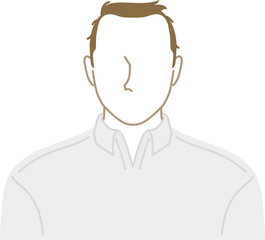 AGA：正面から見た薄毛の若い男性