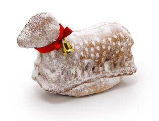 Agneau Pascal cake, a sweet for Easter from Alsace, France.
