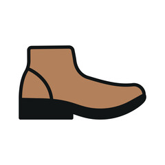 Boots clothing icon is a simple vector illustration of a classic boot