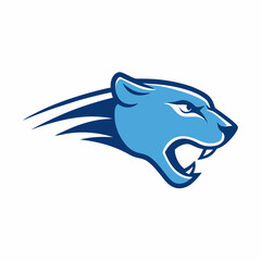 vector illustration of a outline of a panthers head