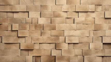 Naklejka premium Beige stones cubes wall texture background