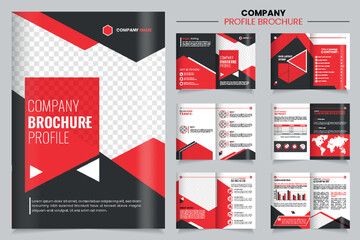 Creative company profile brochure showcasing design and layout for professional use in marketing materials, minimalist brochure template with modern concept and minimalist layout 