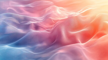 Fototapeta premium Abstract pastel gradient design featuring gentle waves and soothing tones; ideal for tech interfaces or elegant product visuals.