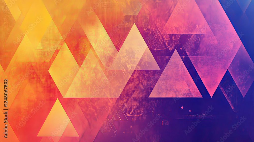 Aufkleber abstract template geometric flyer with color triangles. design element