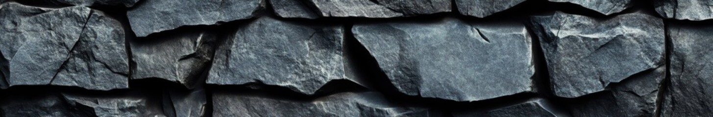 Dark stone wall texture, close-up, outdoor, blurred background, design