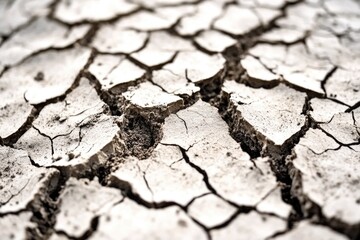 Fototapeta premium A close-up shot of a cracked earth surface, great for environmental or scientific uses
