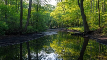 Obraz premium Serene Forest Creek