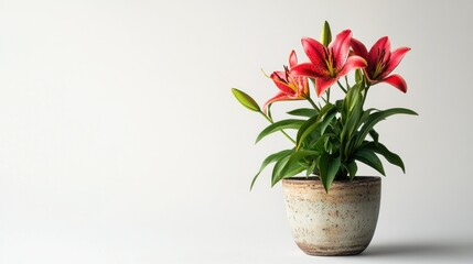 Pink Lily in a Pot
