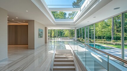 Modern Interior Design with Glass Walls