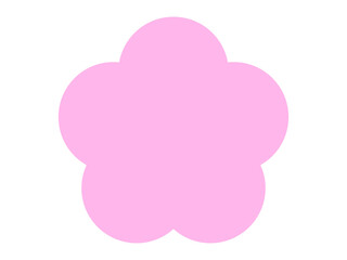 梅の花のピンクのシルエットアイコン