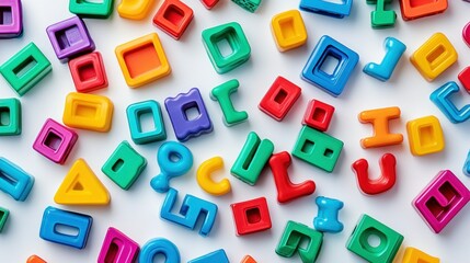 Fototapeta premium Colorful Alphabet Blocks