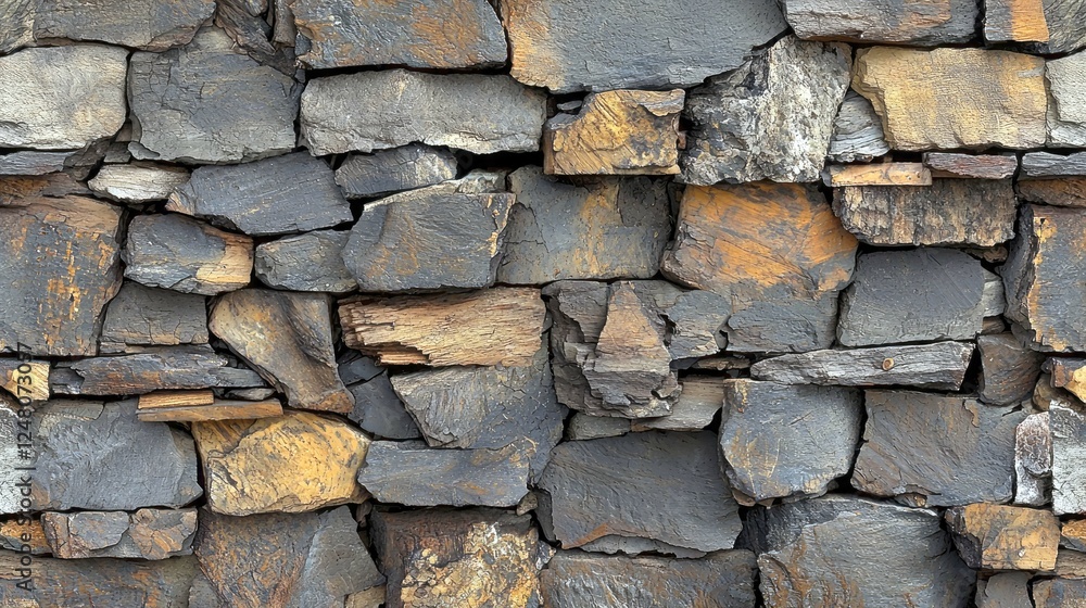 Poster rustic stone wall texture: awe-inspiring background image for design projects
