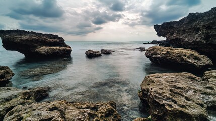 Coastal Rocks and Calm Waters