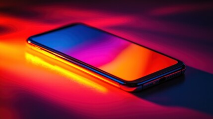 Smartphone in Neon Lights