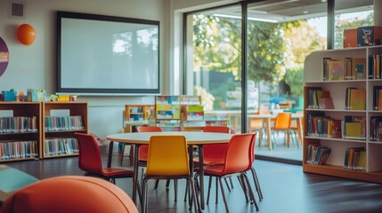 A Colorful Classroom Interior