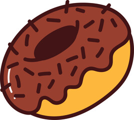 Chocolate Donut with Sprinkles on Top