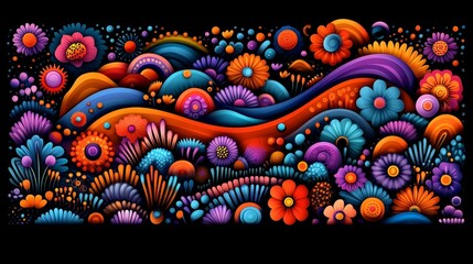 VibrantFloralFantasyAbstractArtDigitalPaintingHighResolutionArtwork