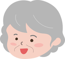 웃는 노인 얼굴