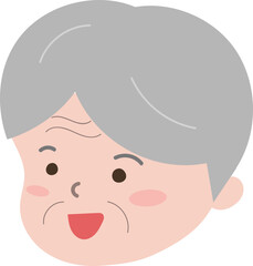 웃는 노인 얼굴