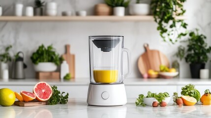 Modern Kitchen Blender with Fresh Ingredients