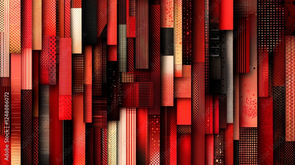 Poster abstract red and black geometric pattern design texture background for modern art print