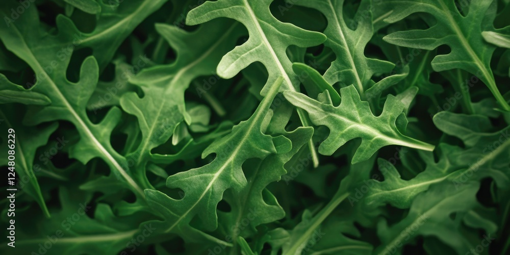 Poster a detailed view of a group of green leaves, great for using as a design element or to add some natur