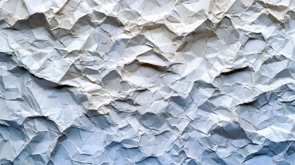 Obraz premium Crumpled Paper Texture: White, Grey Creased Background for Design and Art Projects