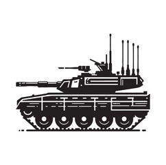 Army tank  silhouette vector illustration