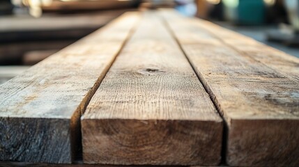 Empty Wooden Table: Perfect for Displaying or Montaging Your Products with Wood Plank in Perspective