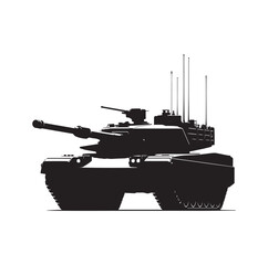 Army tank  silhouette vector illustration