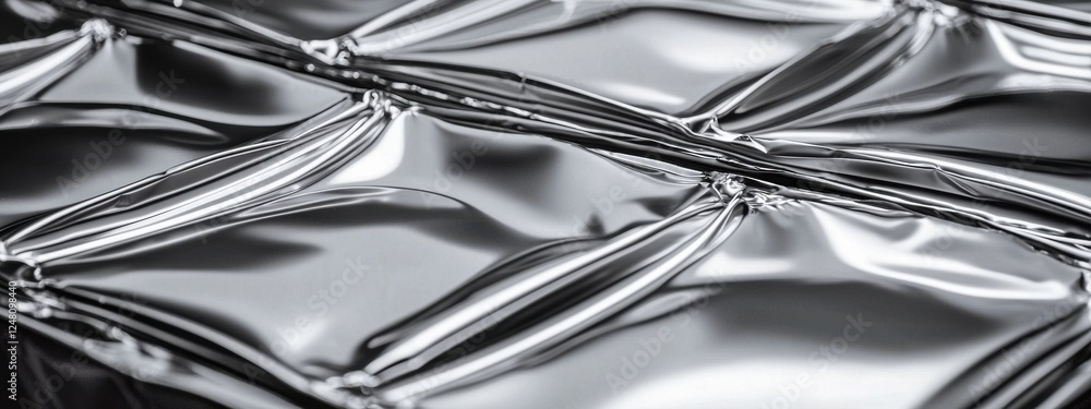 Aufkleber shiny crinkled metallic surface with reflective texture and intricate pattern for creative projects