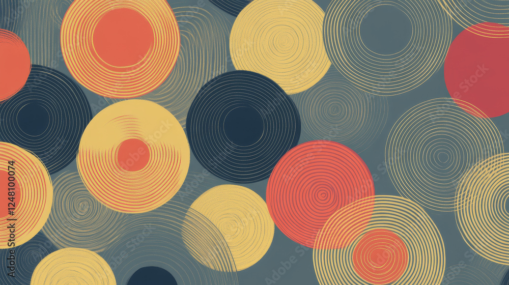 Poster abstract vector background with simple color circles