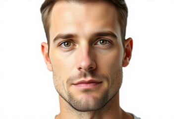 Fototapeta premium Male portrait with neutral expression and subtle background