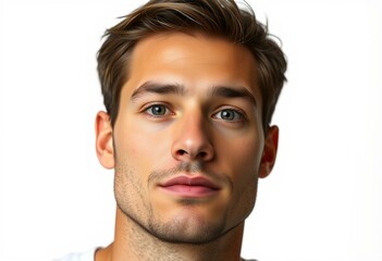 Obraz premium Male portrait on white background