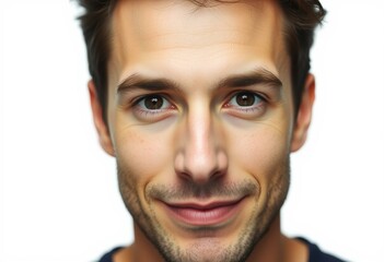 Fototapeta premium Male portrait with a neutral expression and warm eyes