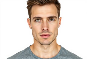 Fototapeta premium Male portrait on white background