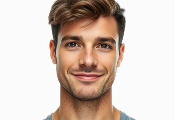 Fototapeta premium Male portrait, isolated on white background