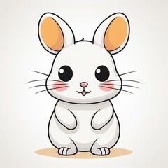Vector kawaii of Pika on white background