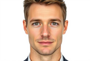 Obraz premium Male portrait on white background