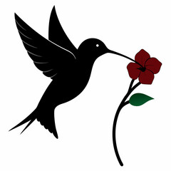 hummingbird and flower