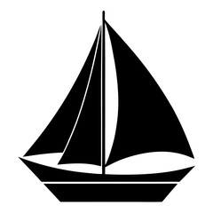 silhouette of a boat